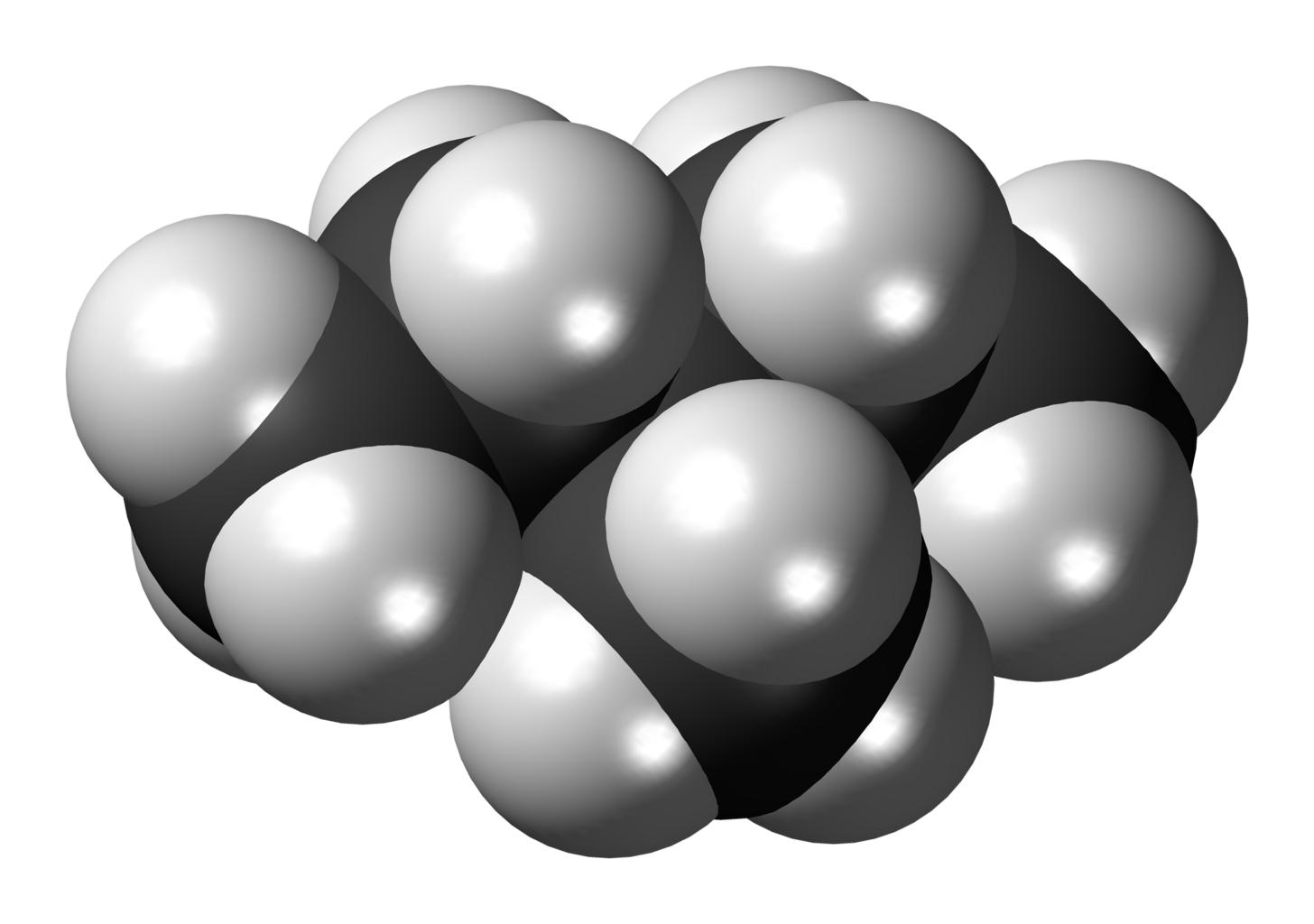 2-Метилпентан модель молекулы