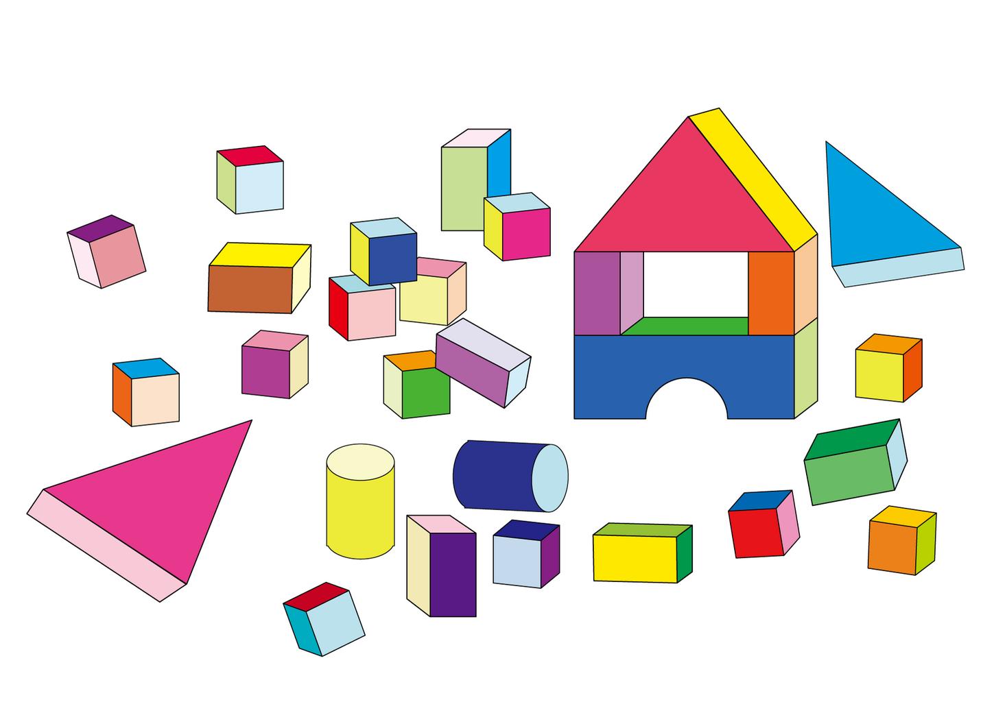 Конструирование для детей игрушки кубики вектор
