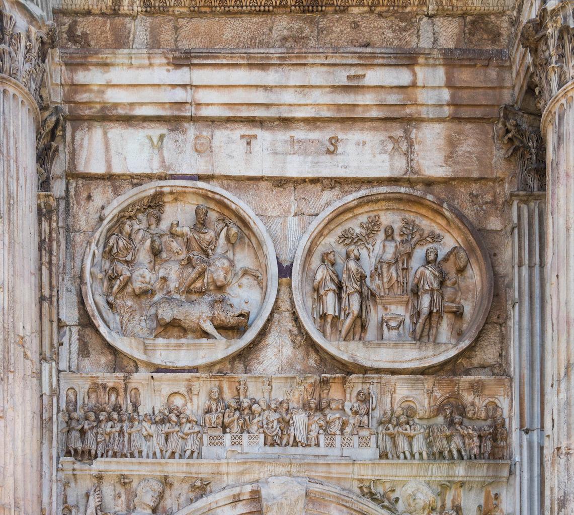 Free Images - arch constantine reliefs rome