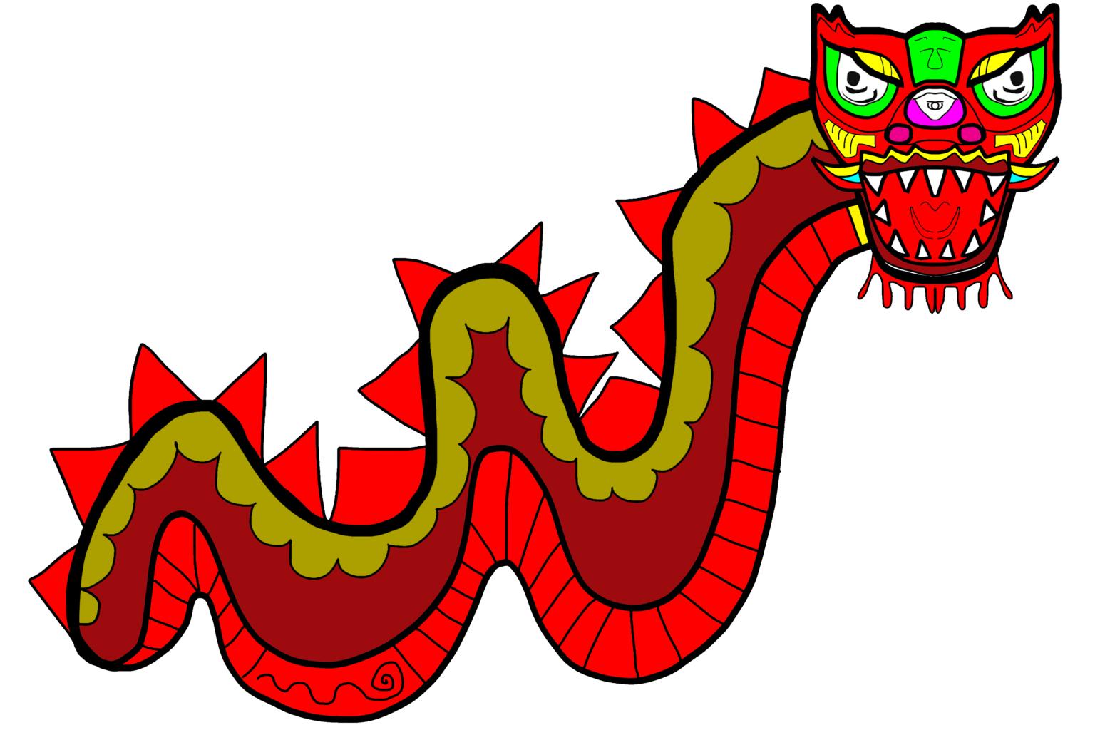 Китайский дракон мультяшный