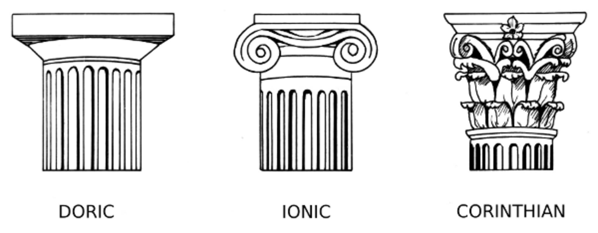 Греческие ордера дорический ионический Коринфский