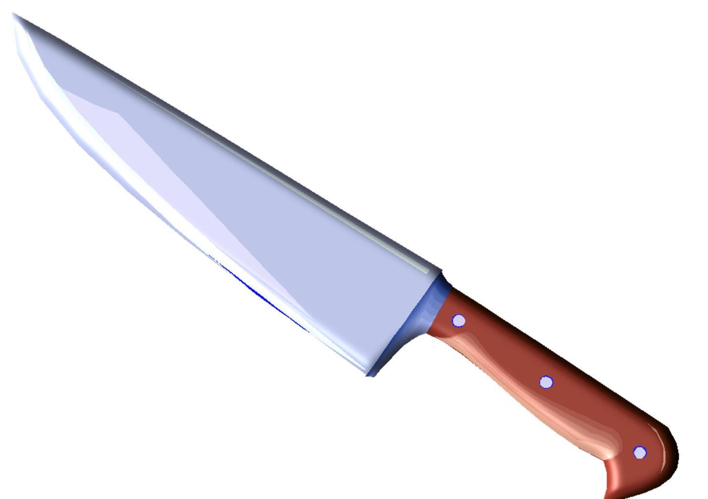 Нож на белом фоне