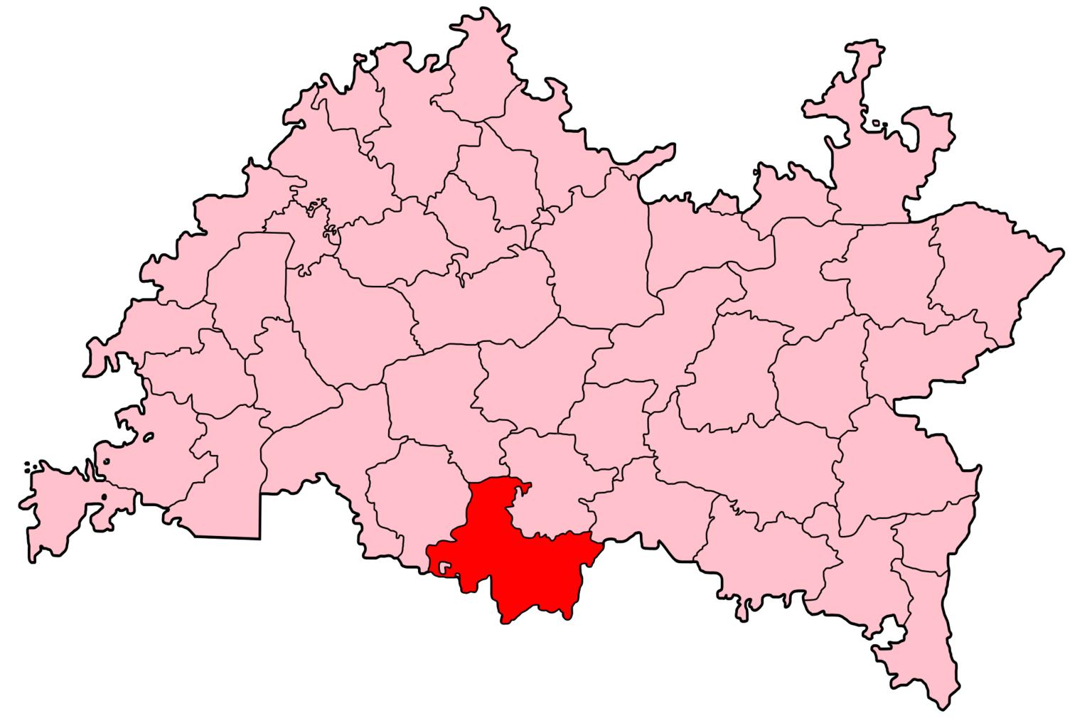 Нурлатский район на карте Татарстана