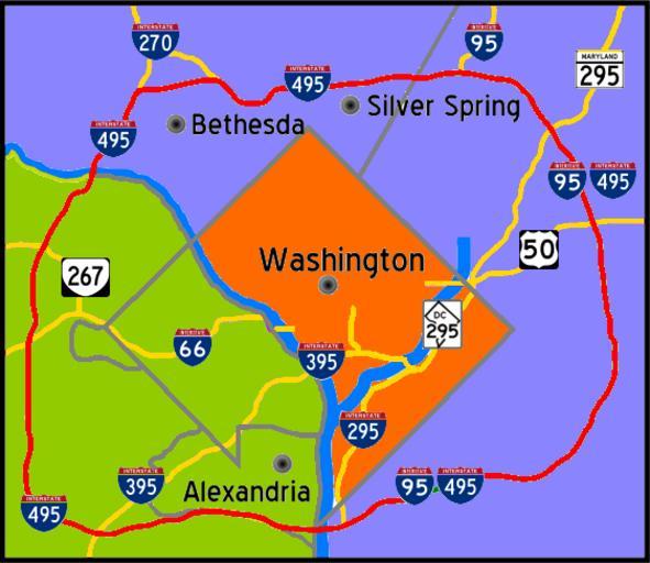 Free Images - capital beltway map color