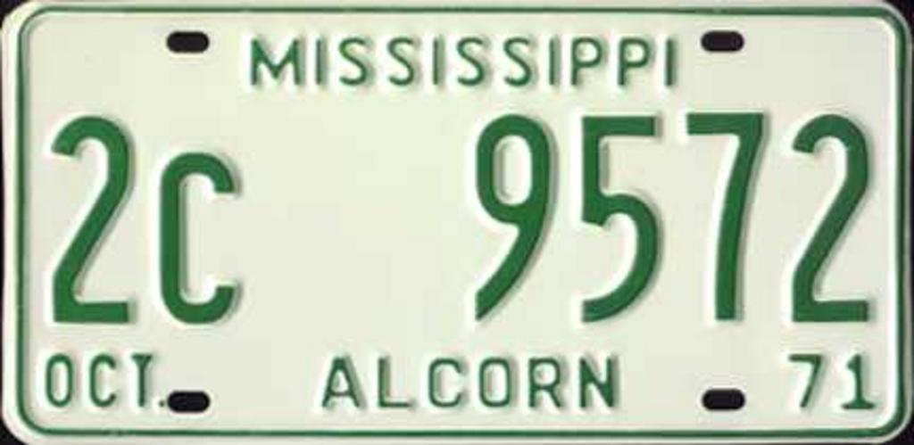1 year license. Автомобильный номер Миссисипи. Vehicle_Registration_Plates Mississippi. Цифры 1971 год. Штат Миссисипи табличка номера.