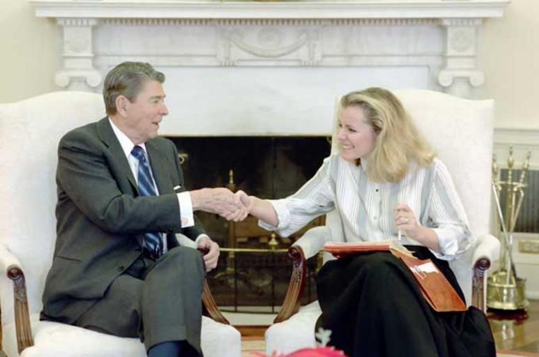 Free Images - Reagan With Peggy Noonan