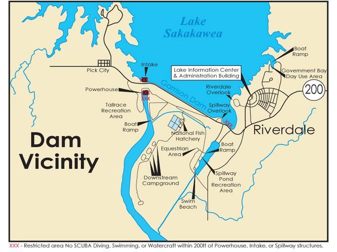 Garrison Dam Overview Map 