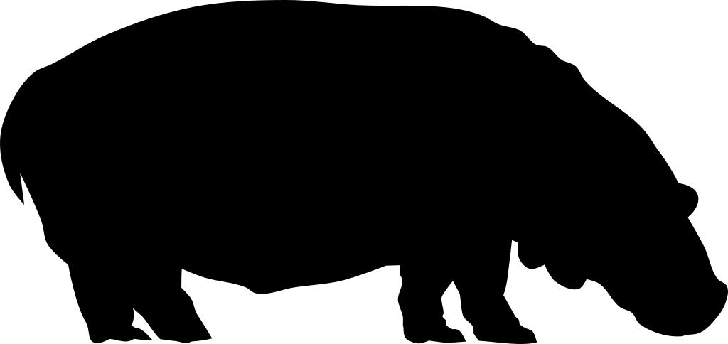 Free Images - animal hippopotamus silhouette 160801