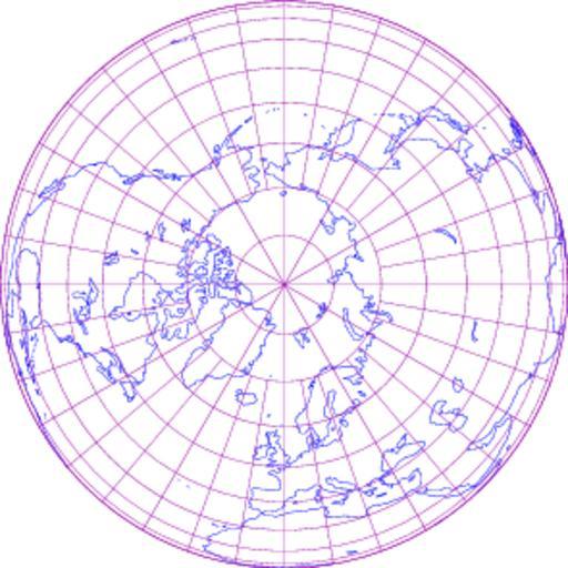 Нормальная равновеликая проекция ламберта карта северного полушария