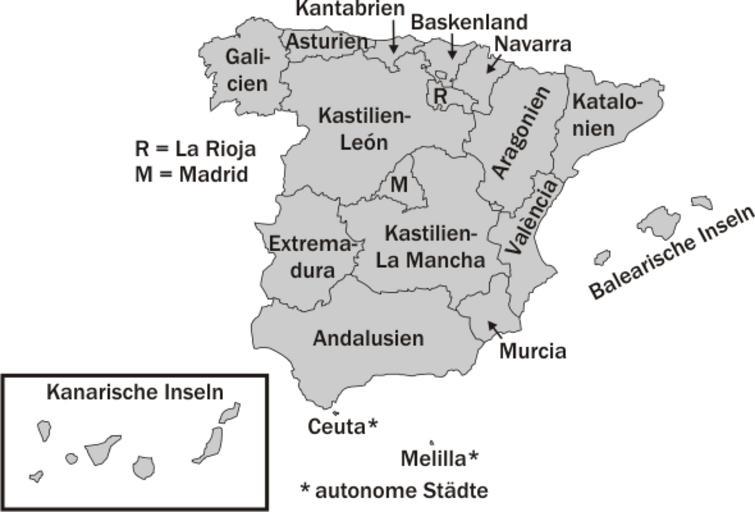 Испания 6 букв. Карта Испании с автономными областями на испанском. Испанские автономные области и их столицы. Автономные области Испании с подписями. Муниципалитеты автономных областей в Испании.