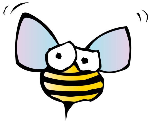 Free Images - bee scared svg