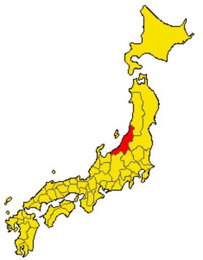 Free Images - japan prov map echigo