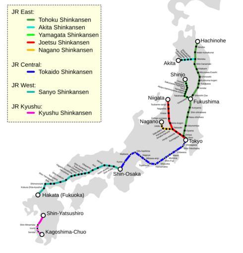 Free Images - shinkansen map svg