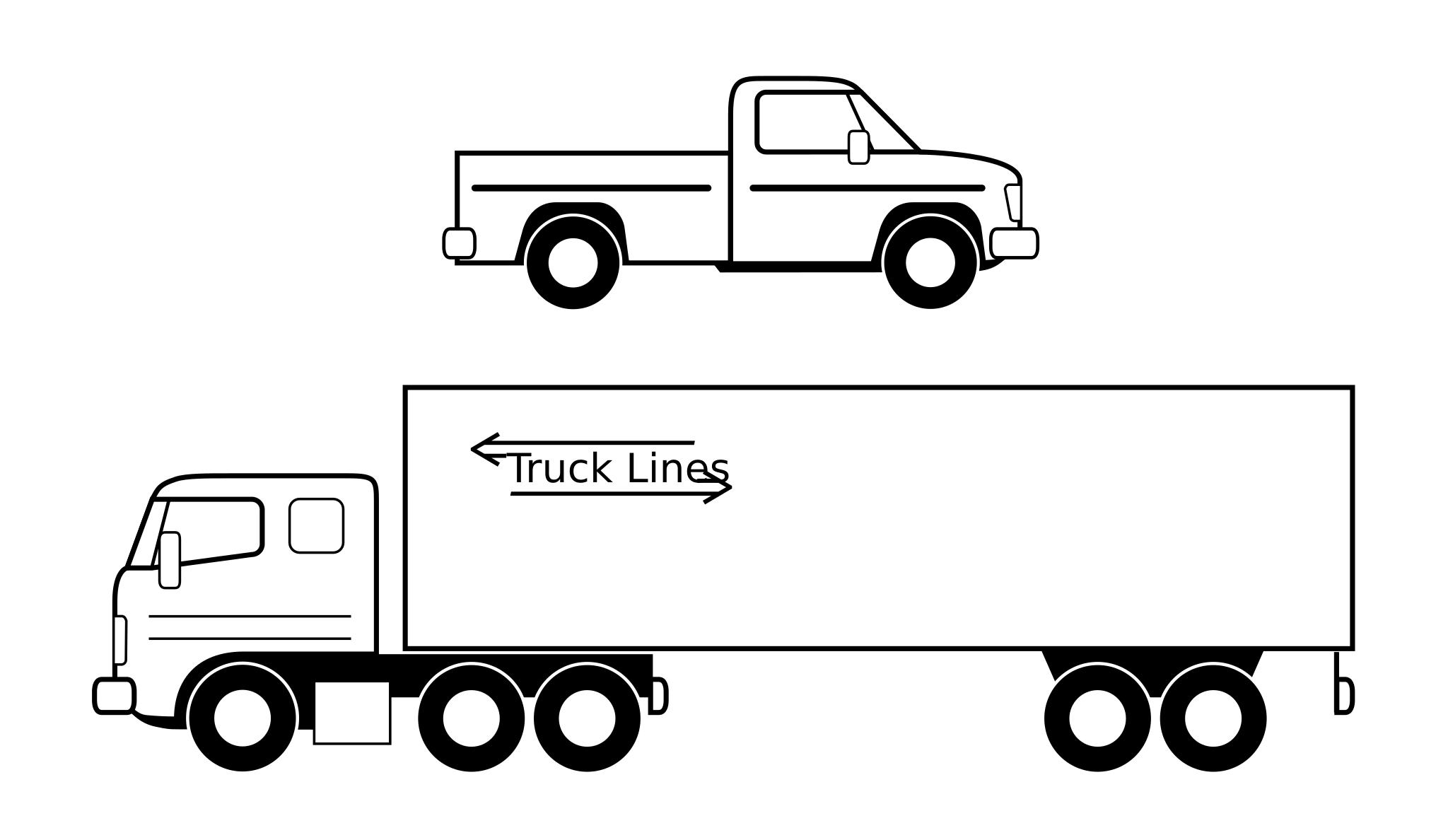 Раскраска грузовик с прицепом