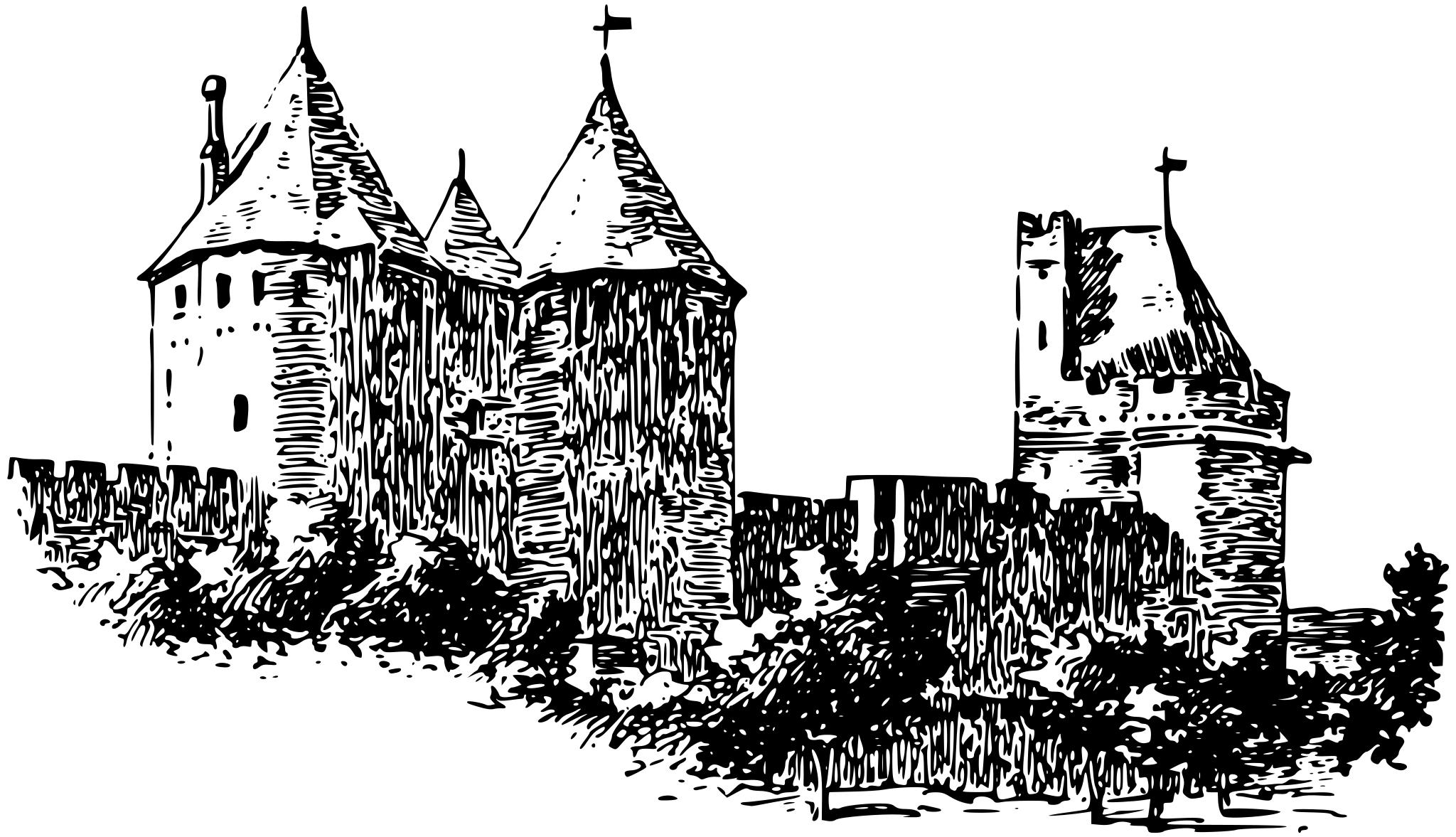 Средневековый замок Графика