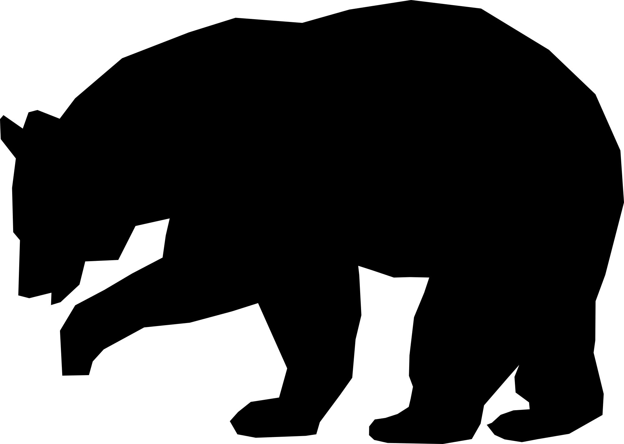 Силуэт медведя