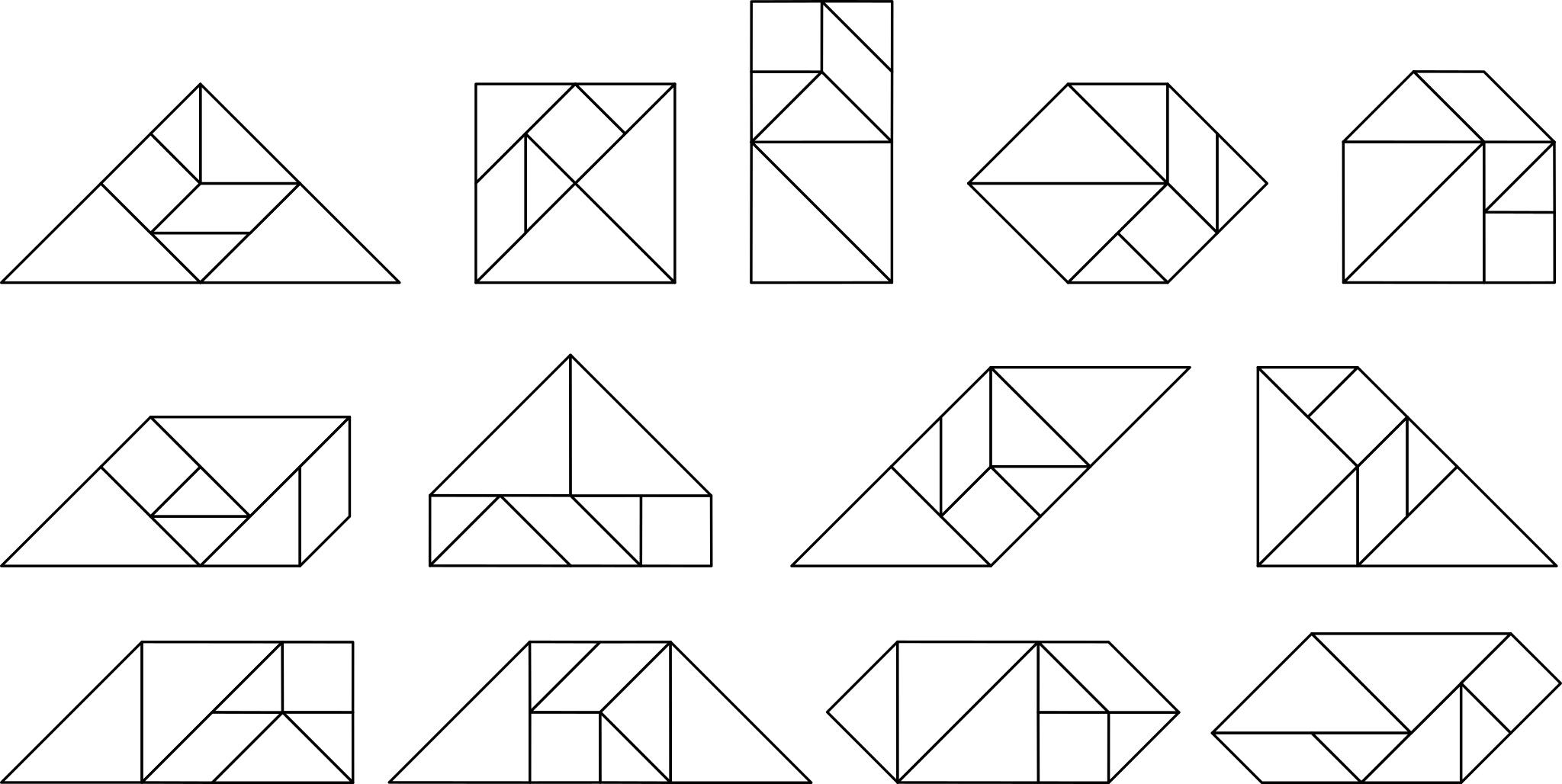 Танграм геометрические фигуры
