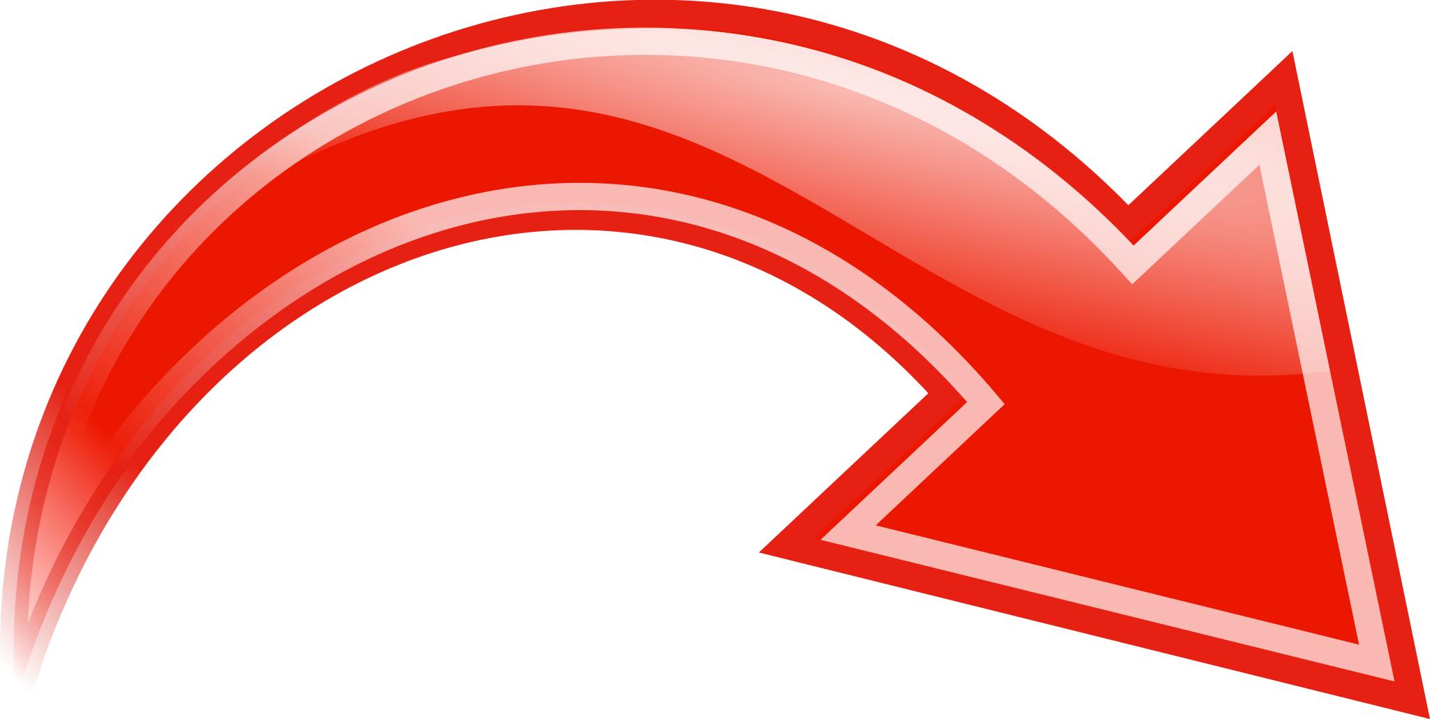 Free Images - arrow curved red right.