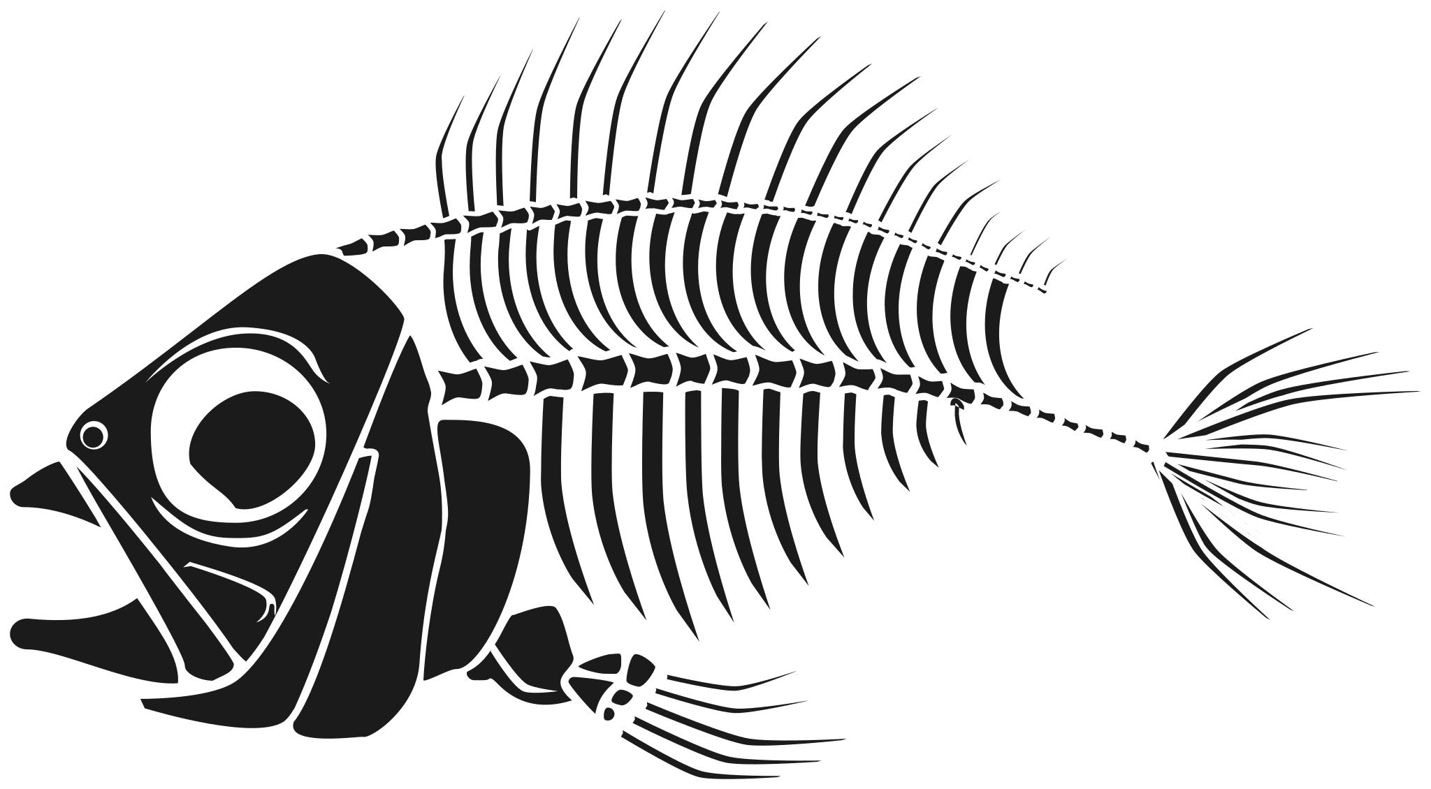 Рыбка скелет СВГ