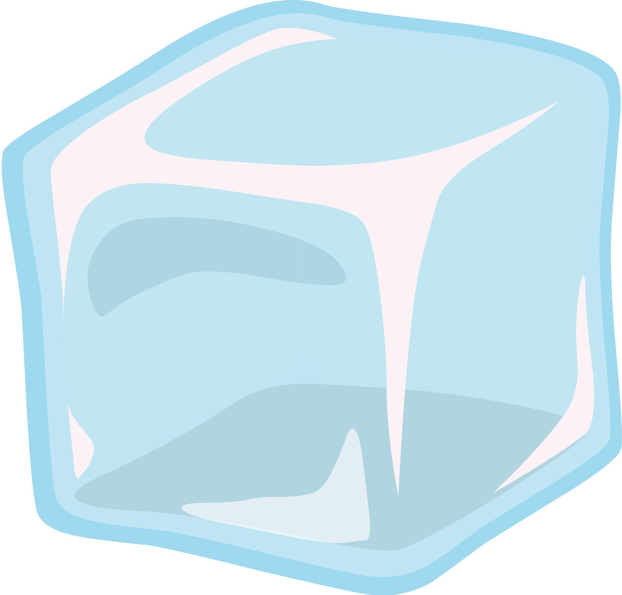 Кубик льда нарисованный