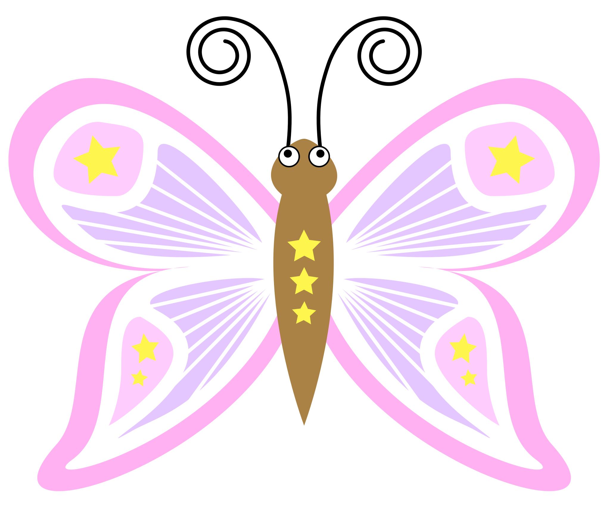 Бабочки мультяшные вектор