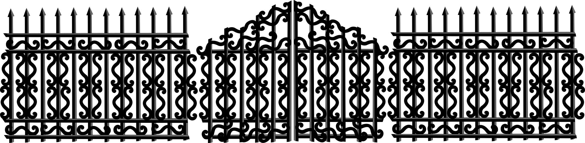 Забор металлический вектор