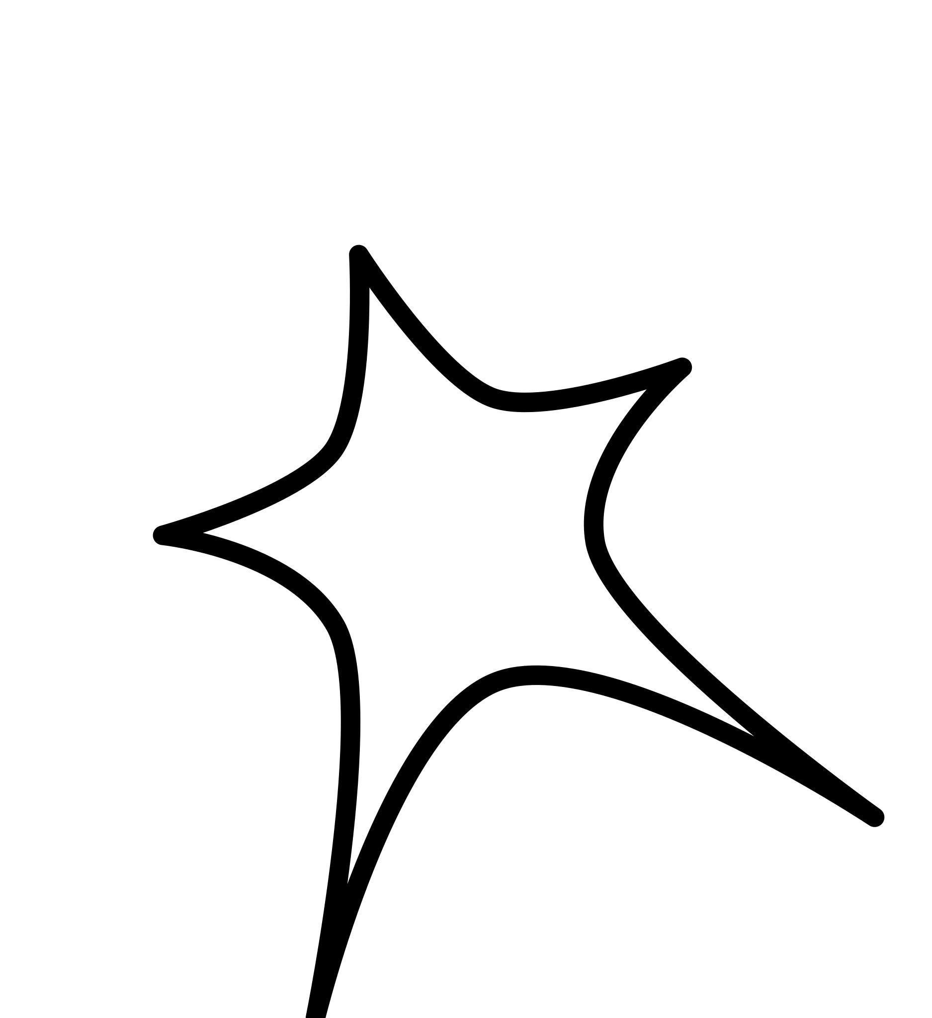 Звезда рисунок контур