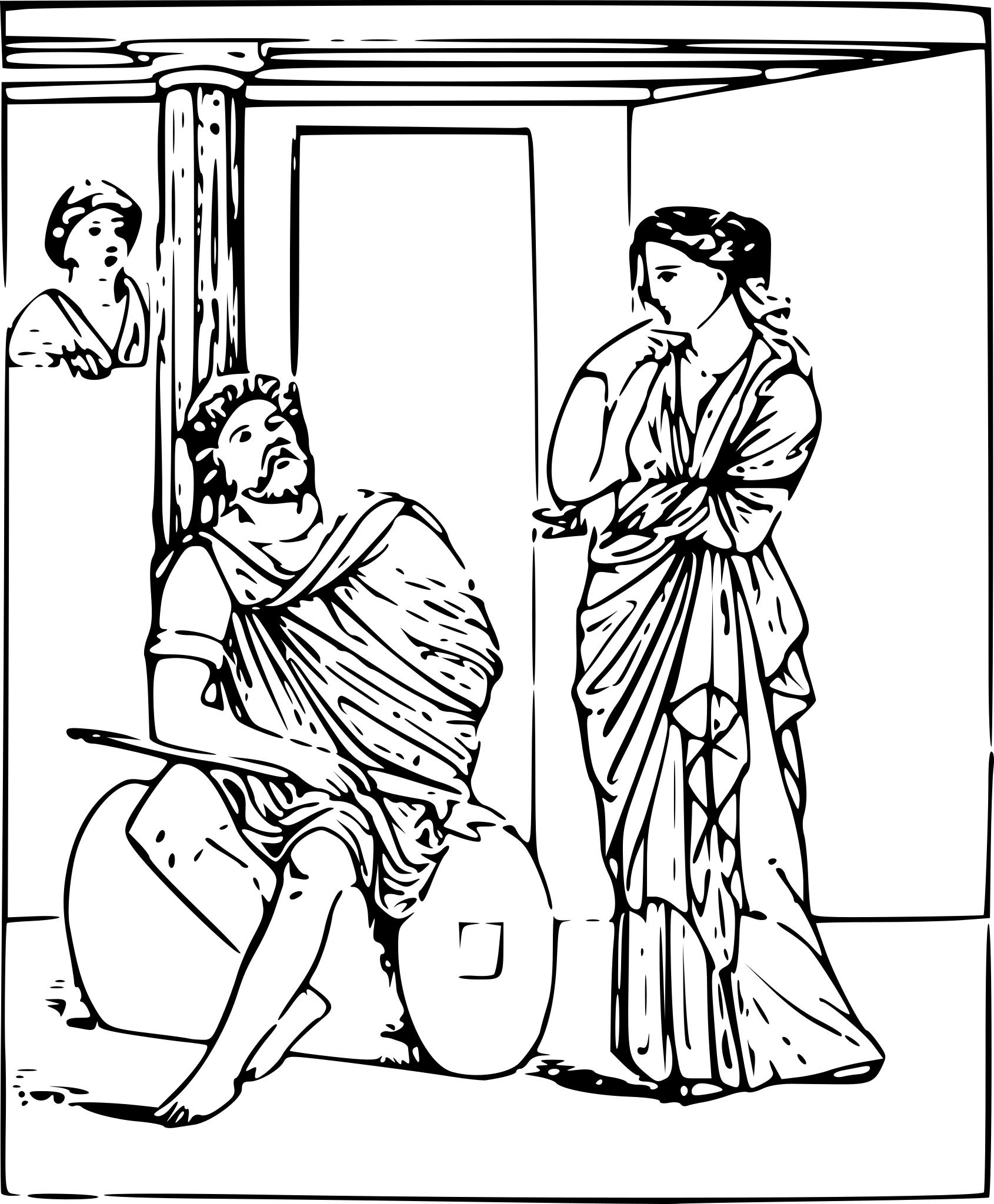 Рисунок Возвращение Одиссея в Итаку
