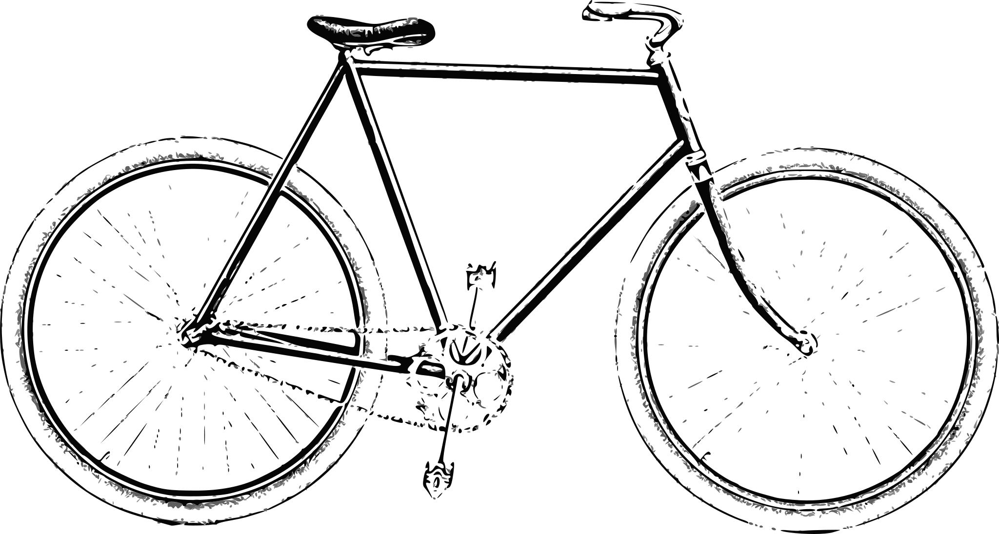 Ретро велосипед раскраска