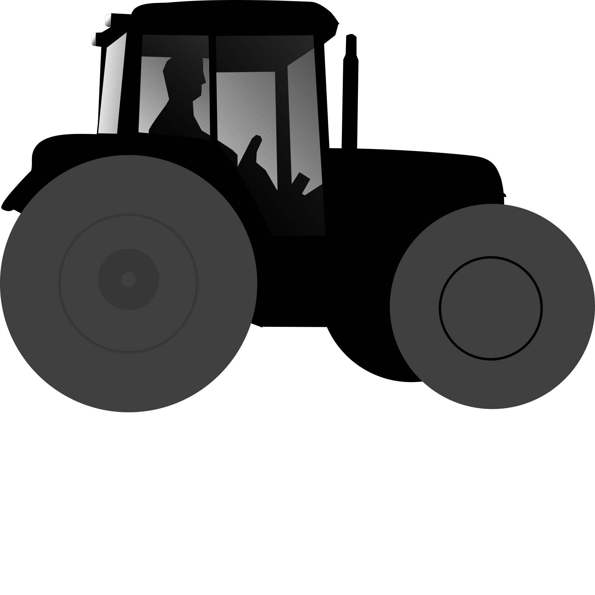 Трактор силуэт