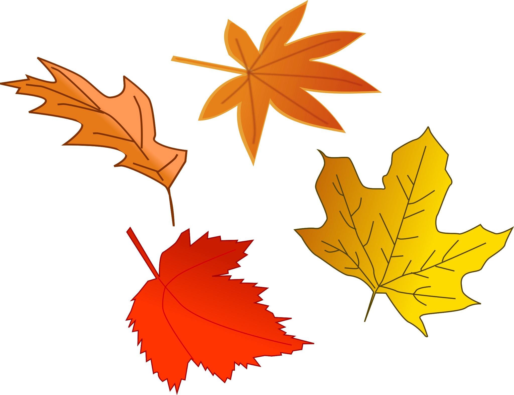 Рисунки осенних листьев для детей