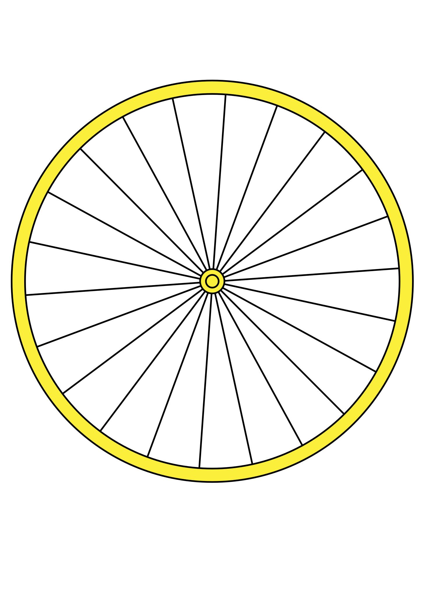 Велосипедное колесо нарисованное