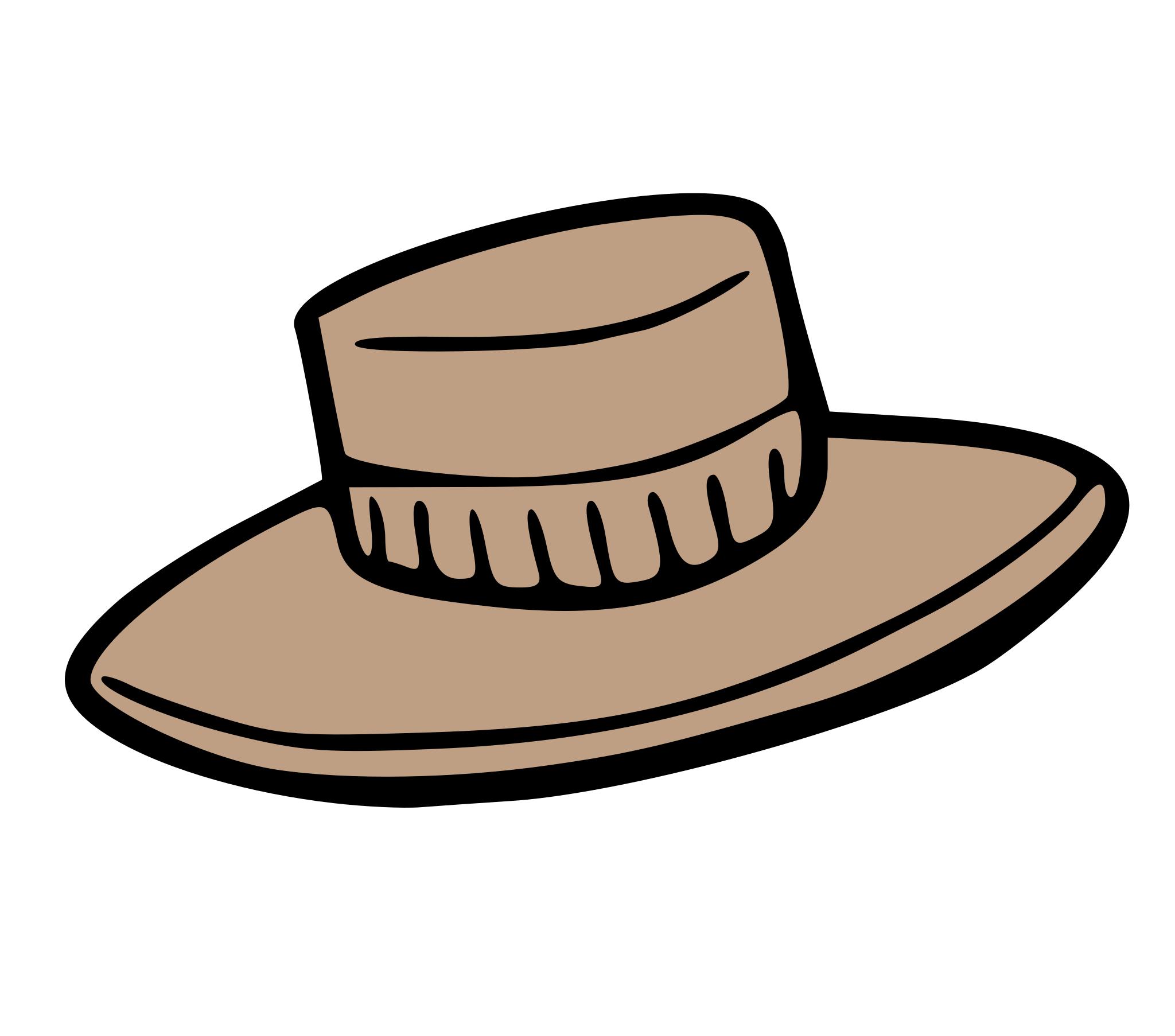 Шляпа коричневая нарисованная