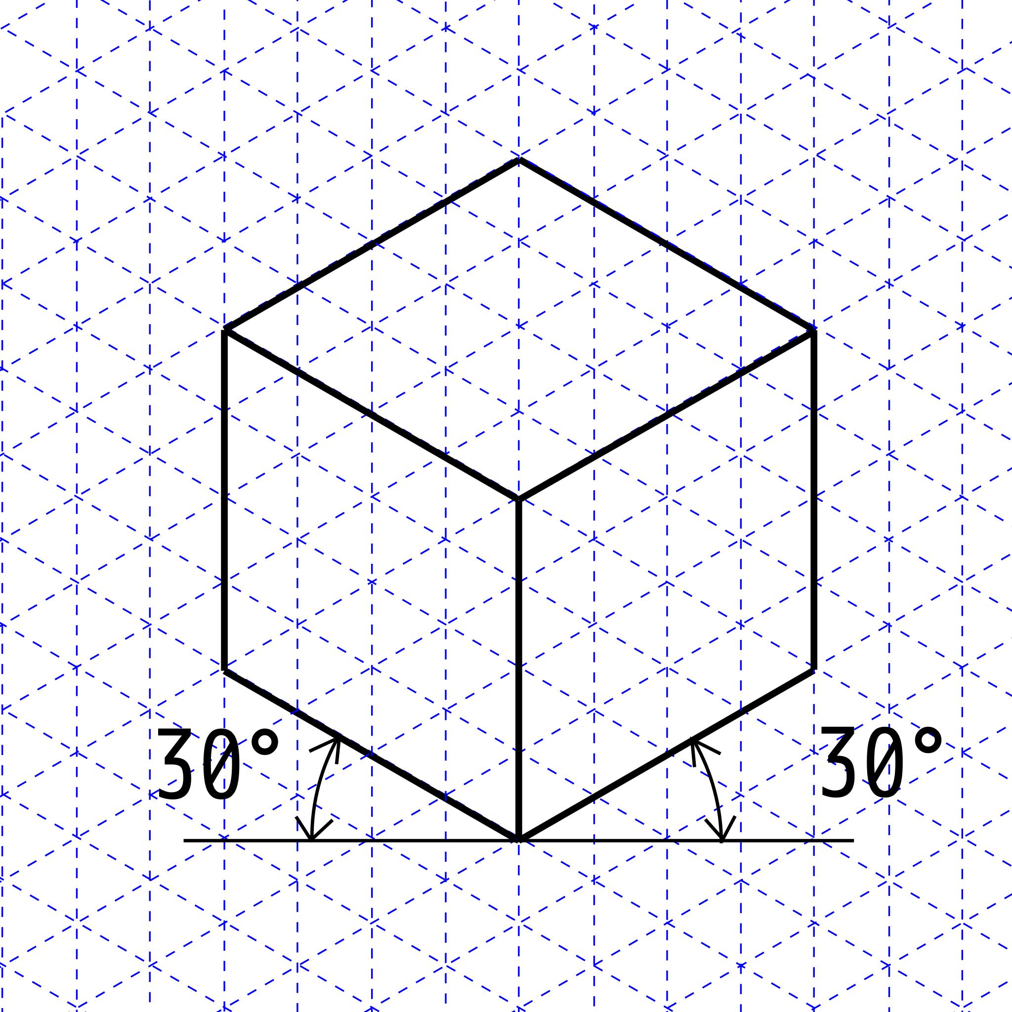 Куб в изометрии