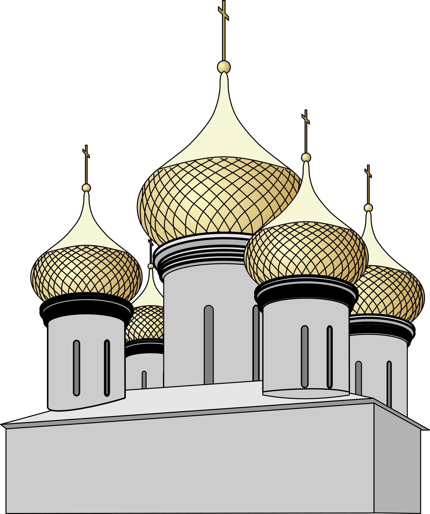 Силуэты православных храмов