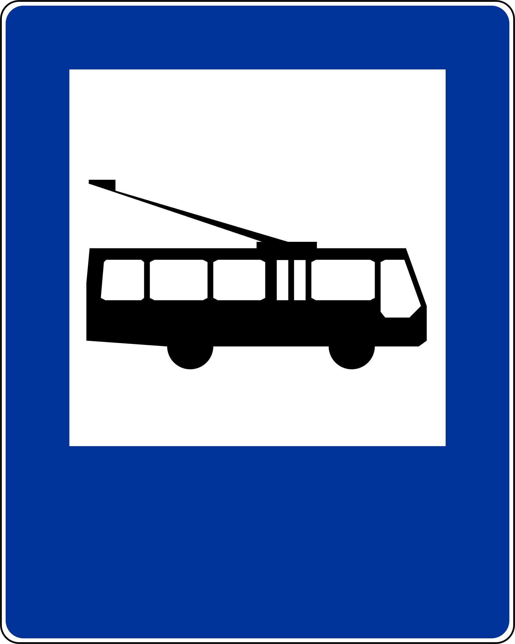 Дорожные знаки Троллейбусная остановка