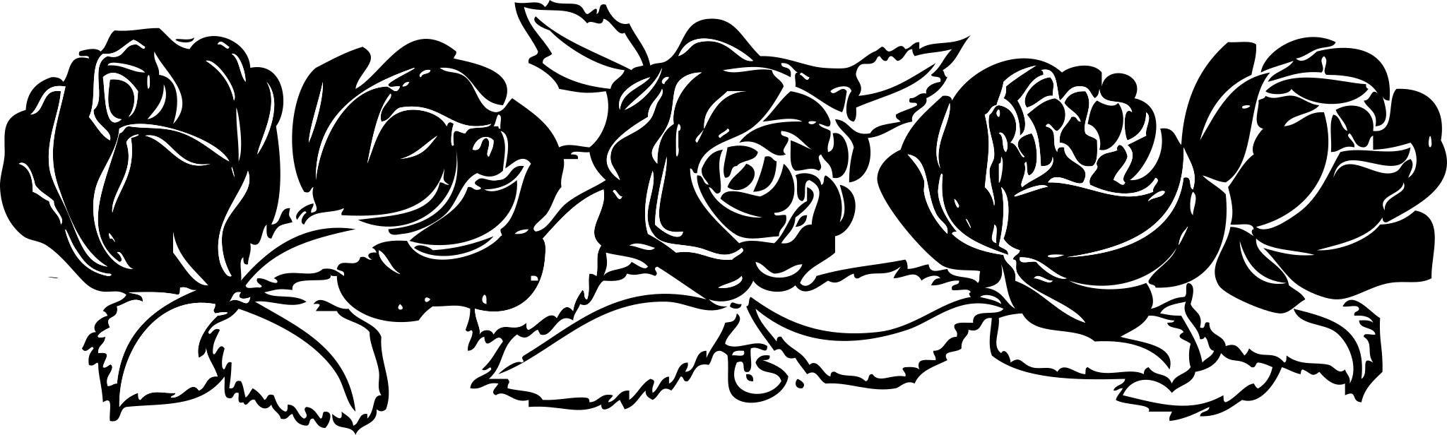 Черная роза вектор
