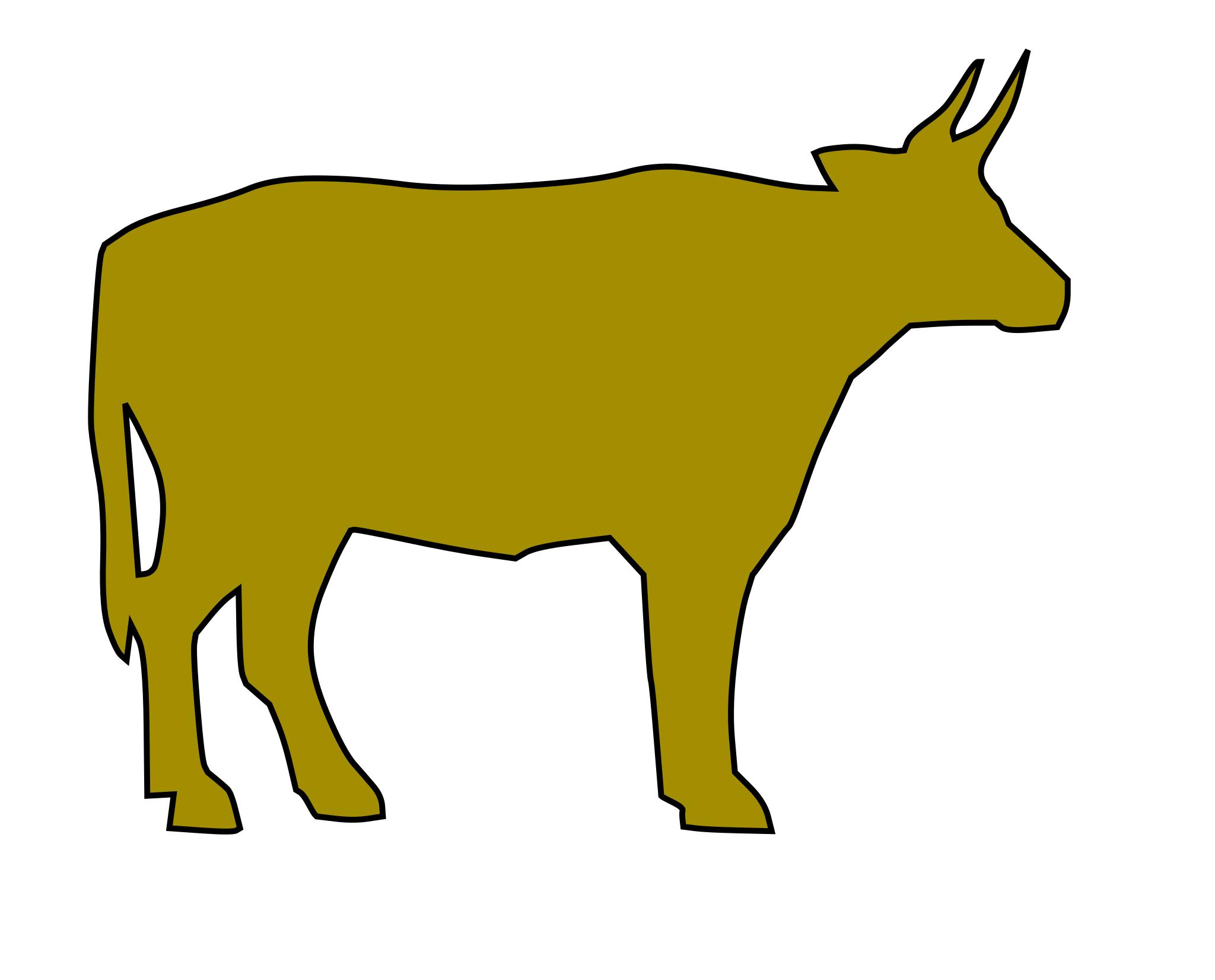 Желтая голова коровы