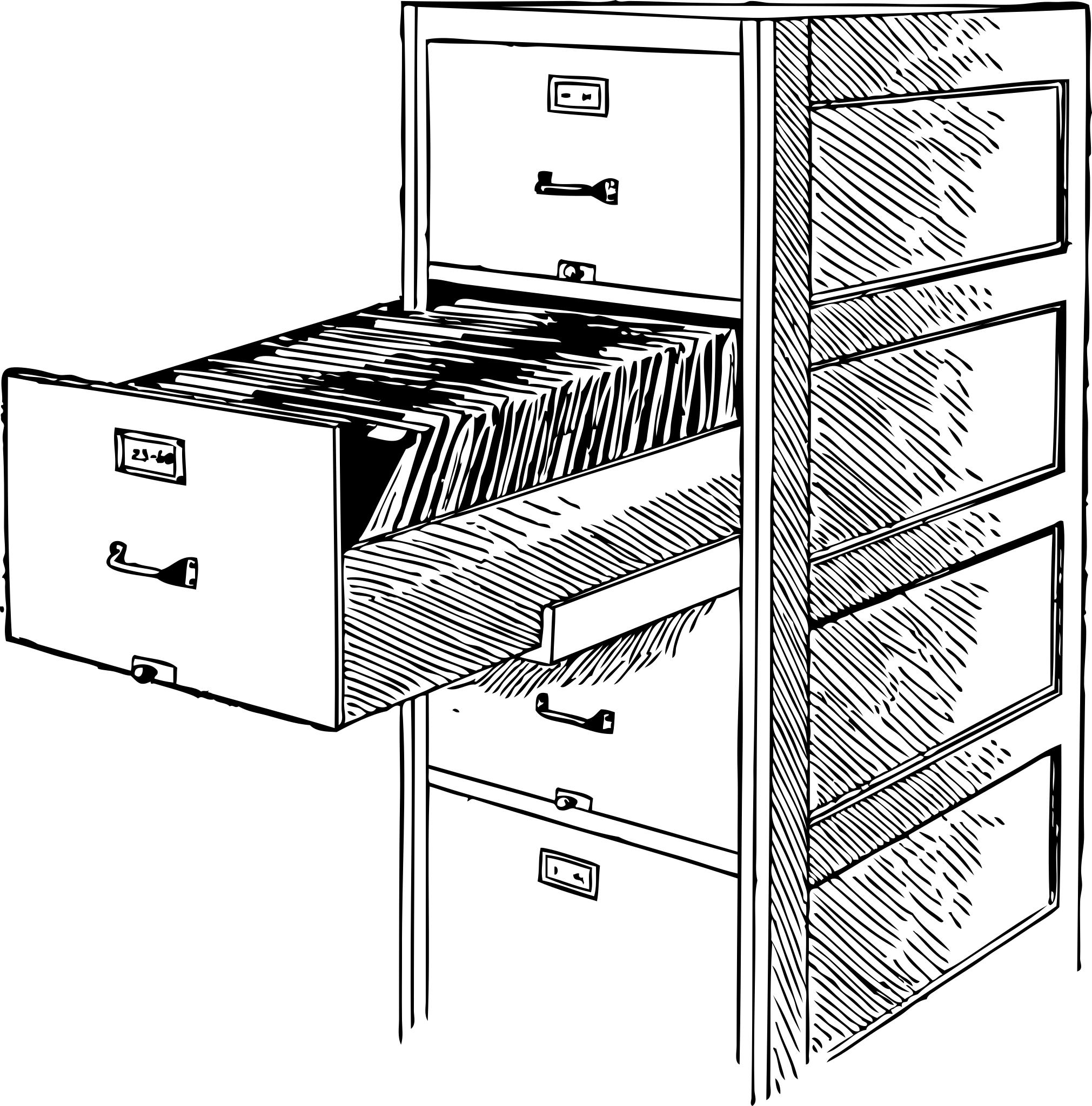 Картотечный шкаф с выдвижными ящиками чертеж
