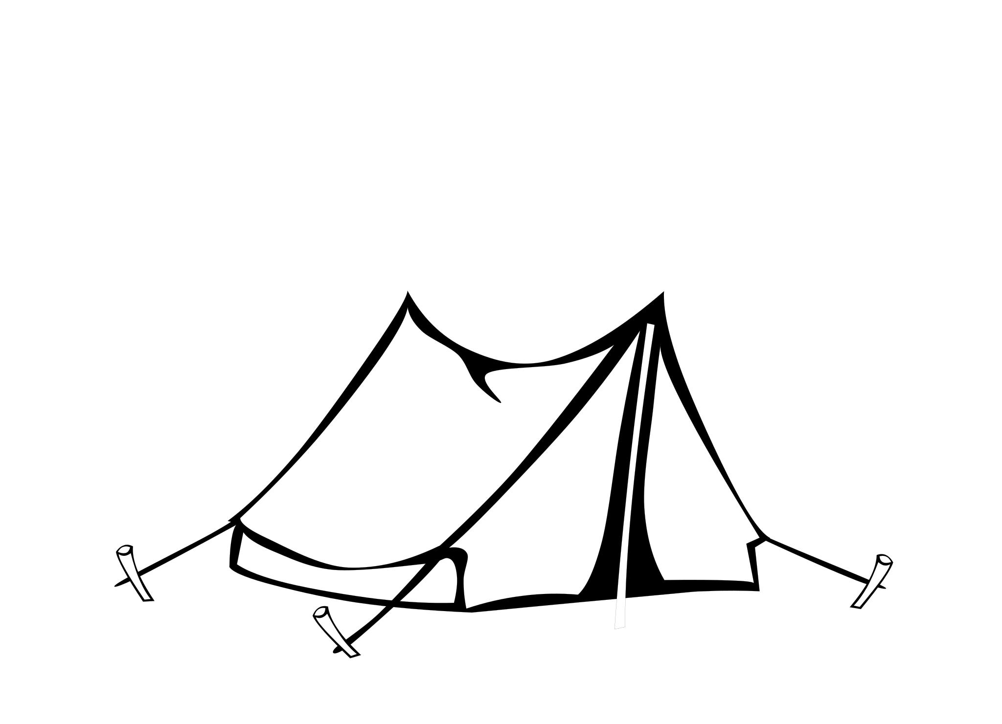 Палатка черно белая