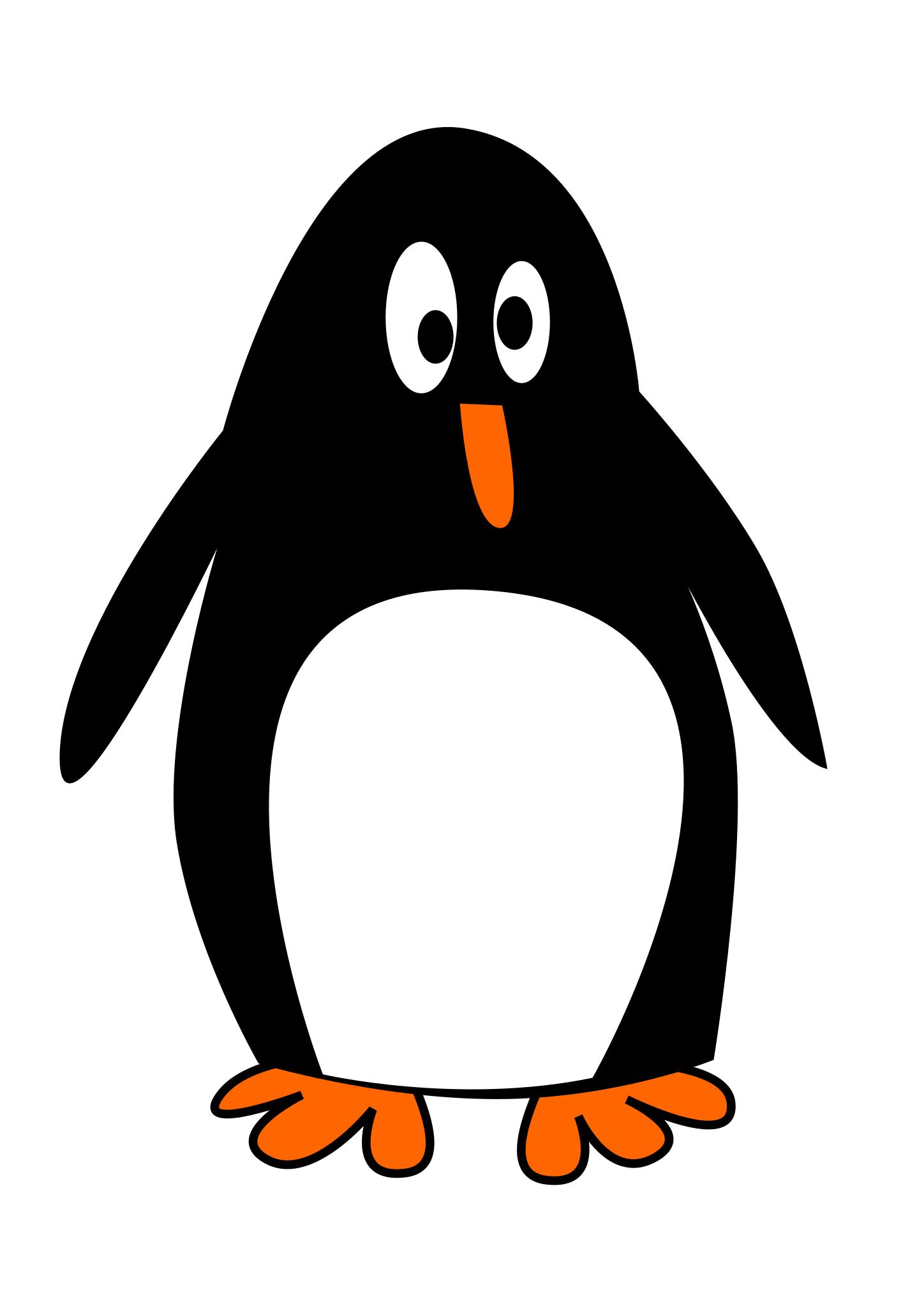 Смешной Пингвин рисунок