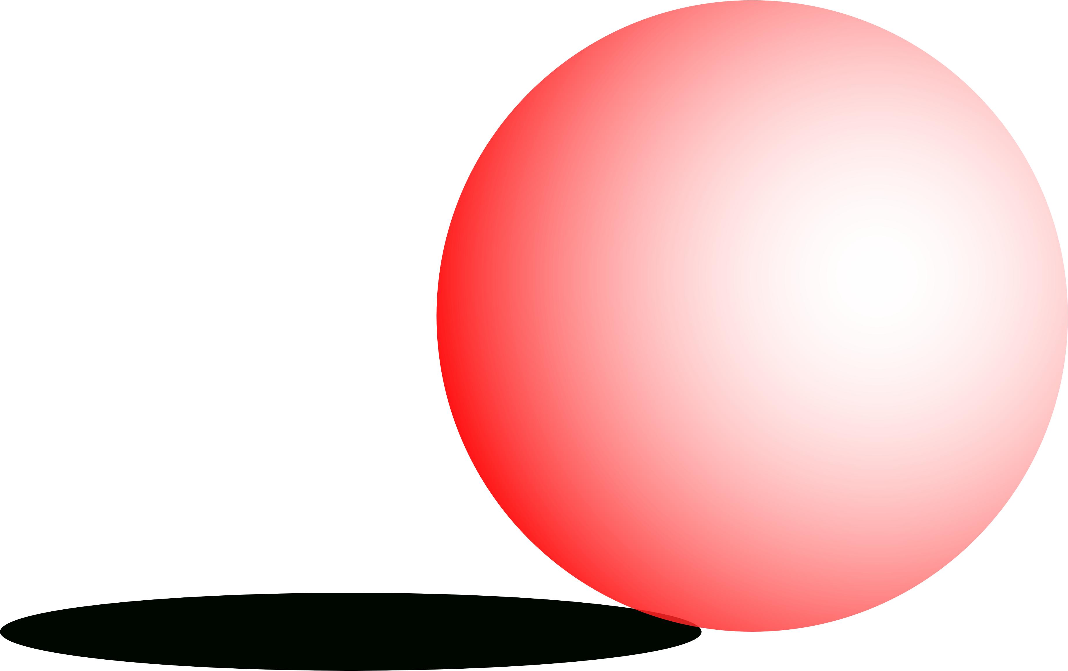 Круглый красный шар на прозрачном фоне
