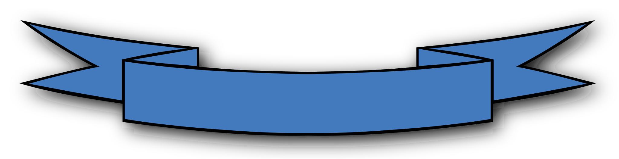 Голубая лента для надписи