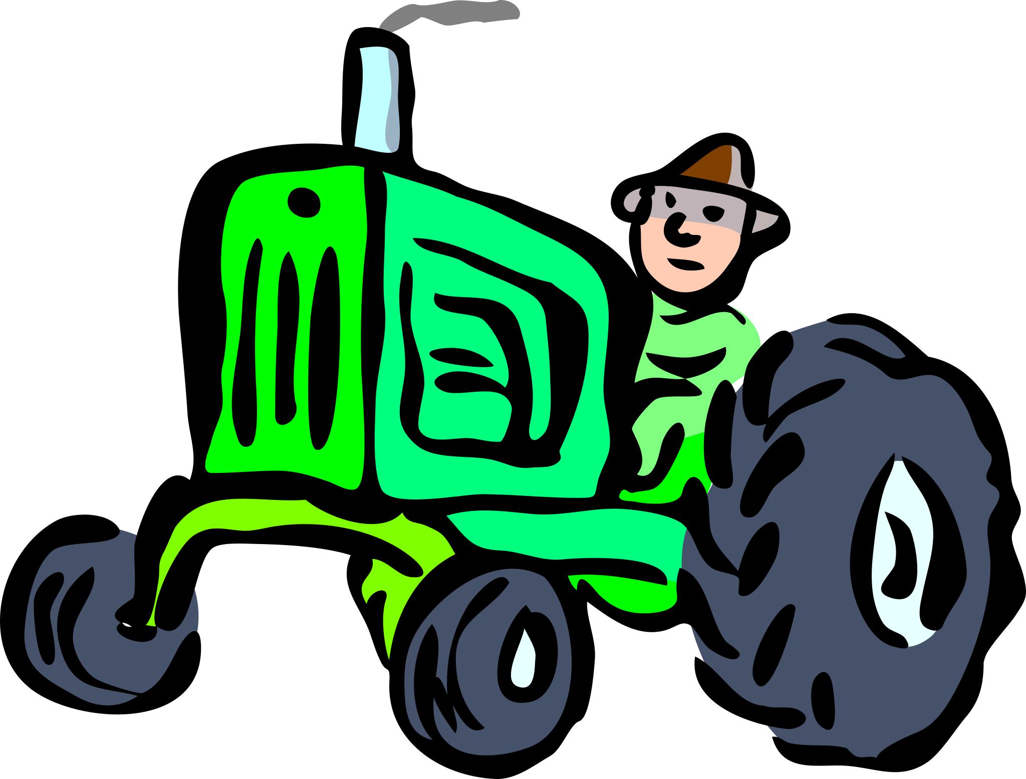 Фермер на тракторе