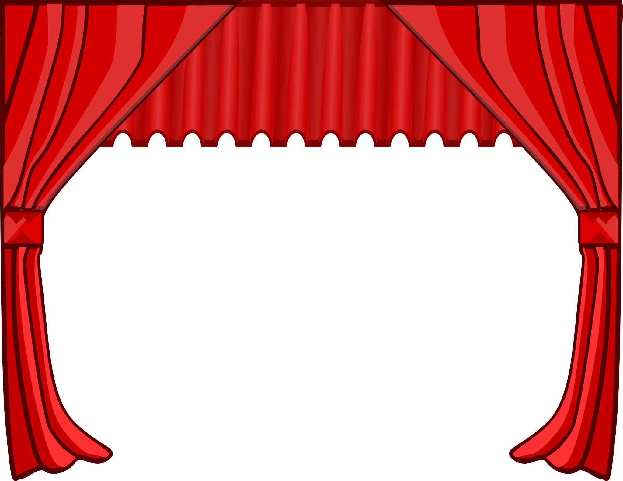 Театральные шторы на прозрачном фоне