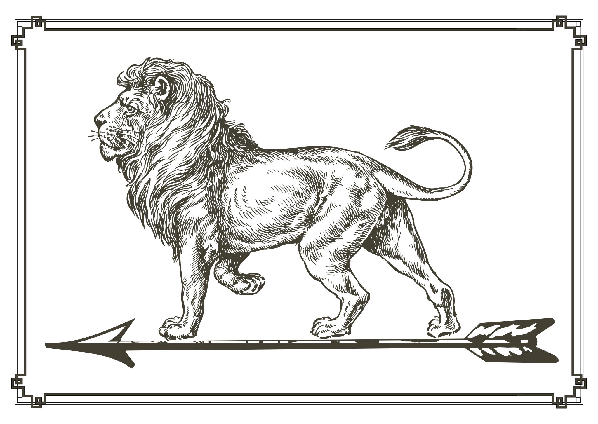 Схематическое изображение Льва