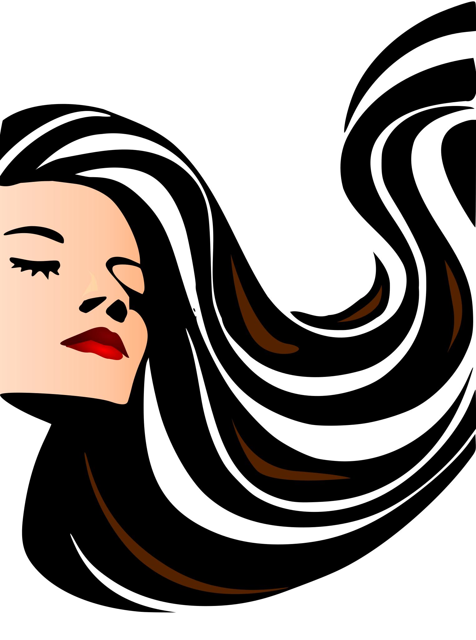 Free Images - hair flowing svg.