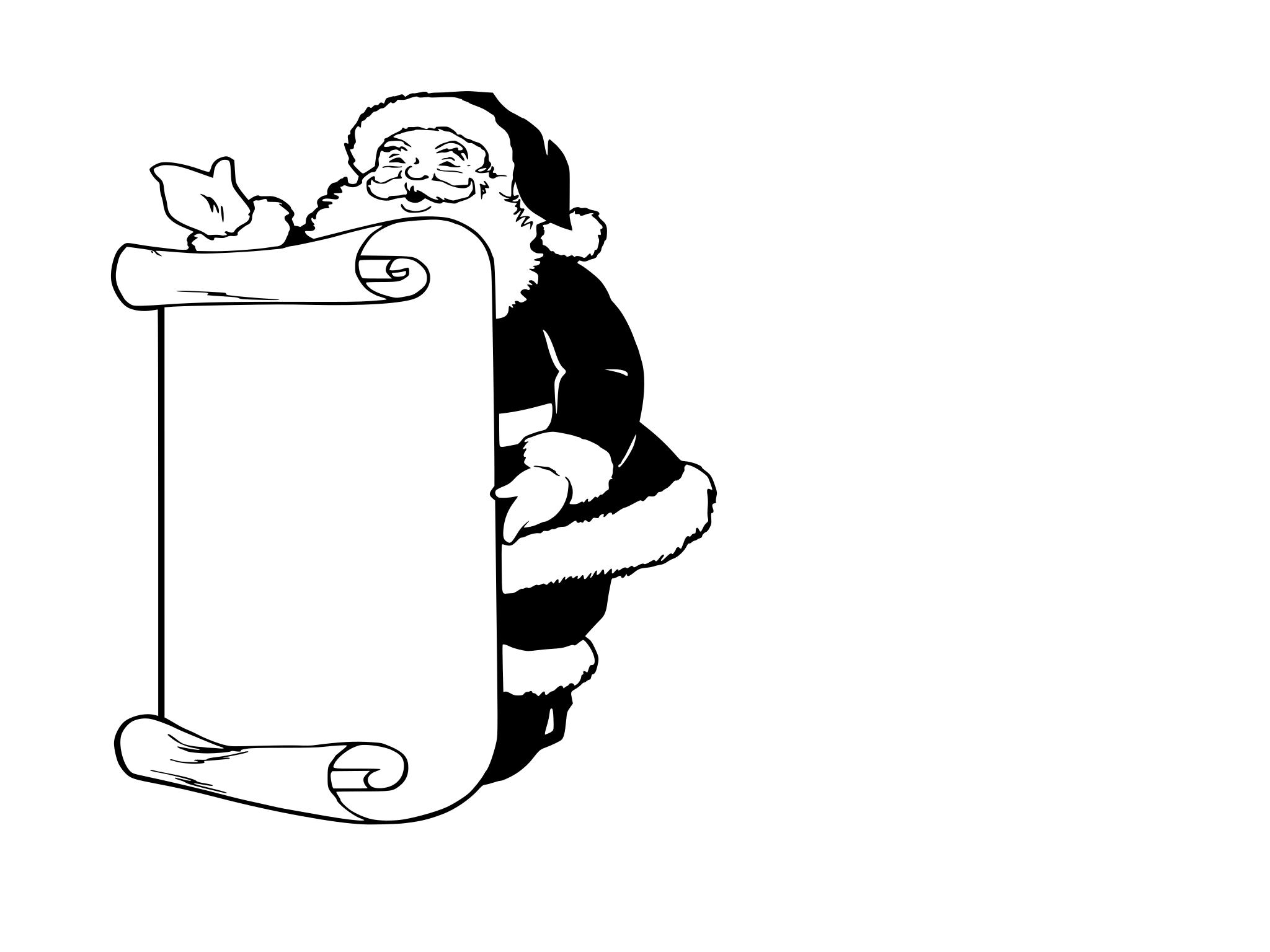 Дед Мороз со списком картинка