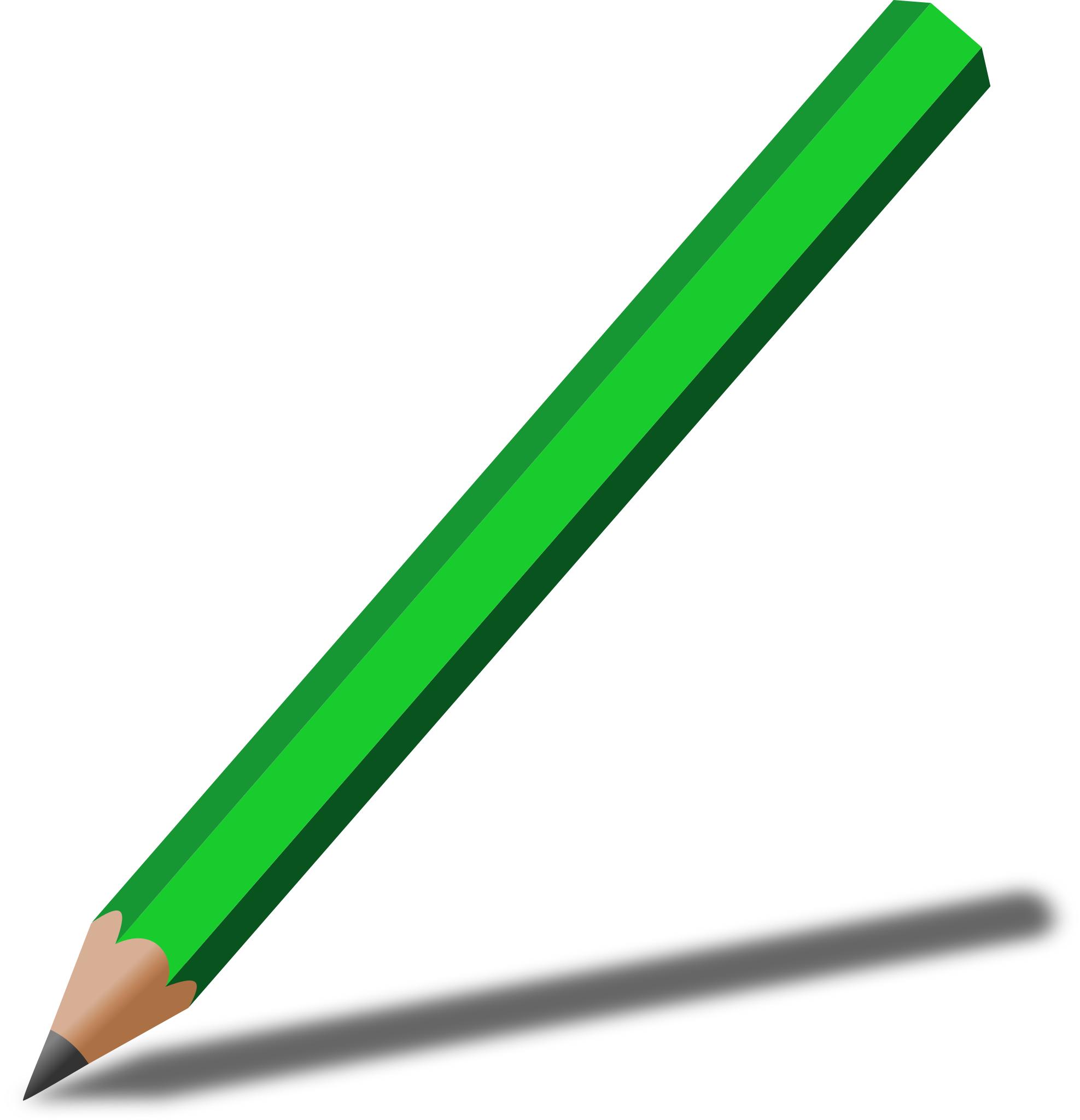 Зеленый карандаш без фона