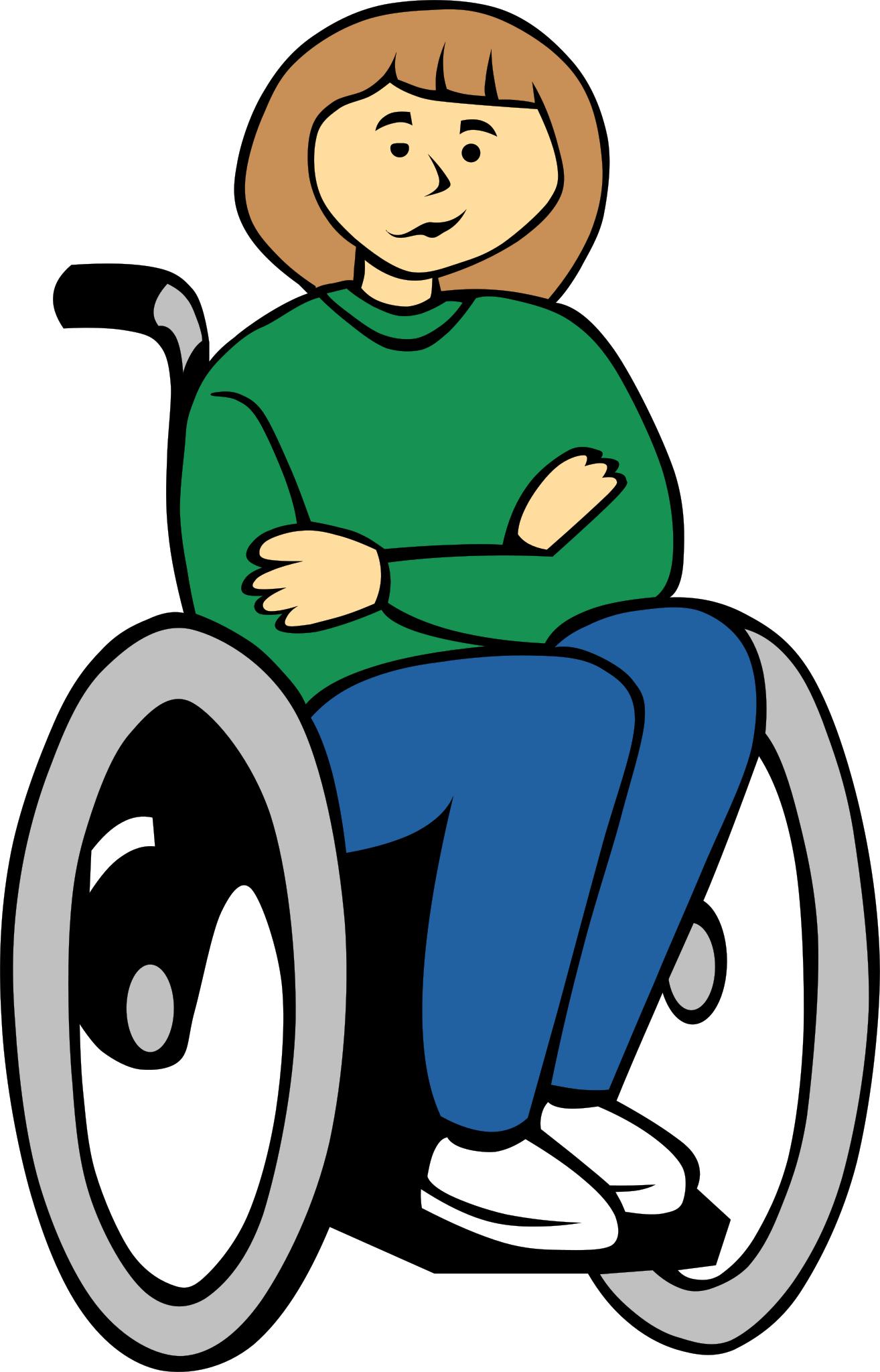 Человечек на инвалидной коляске